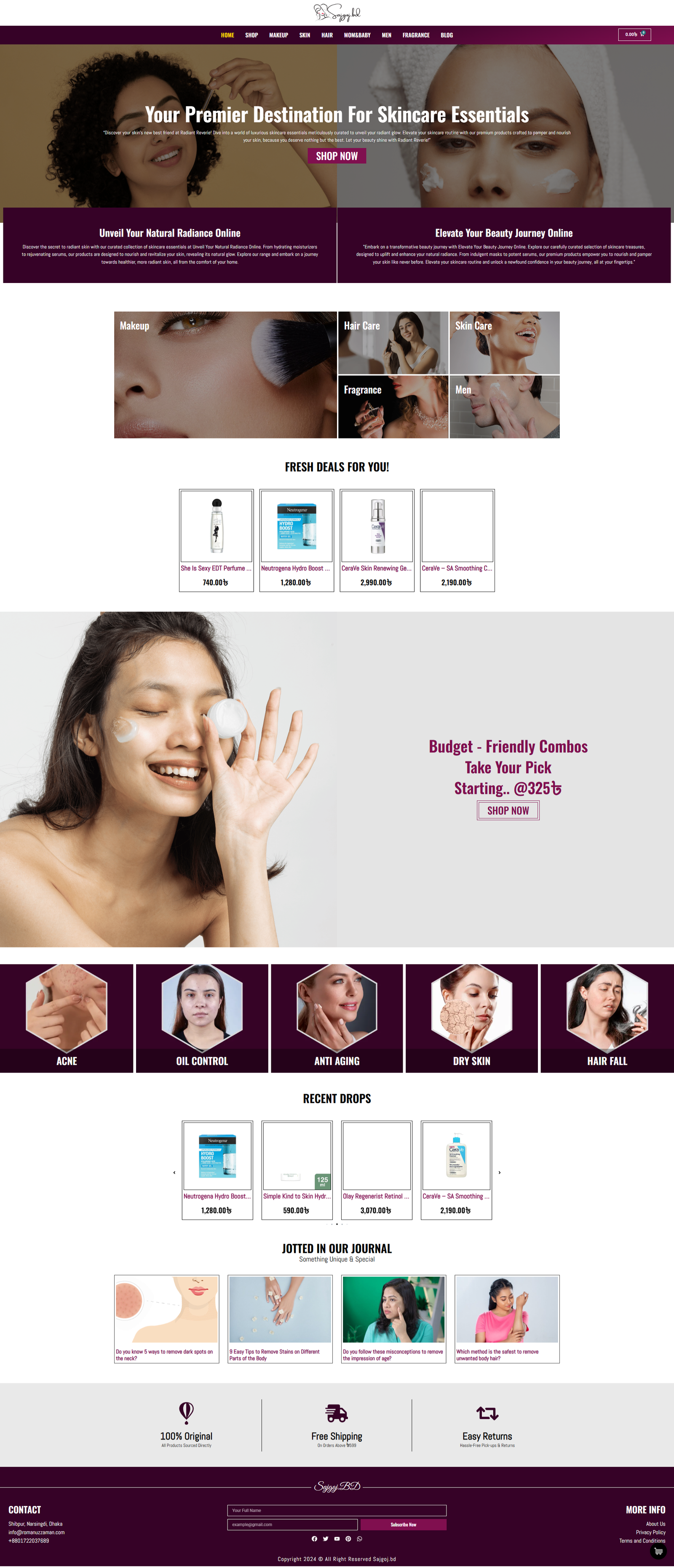SajgojBD Design & Redesign WordPress Website Romanuzzaman Elementor Jetengine Crocoblock